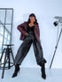 Faux leather pants "REALITY" T383 - BLACK